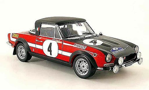 Fiat 124 Abarth 1/18 Sun Star no.4 rallye grece 1972 modellautos