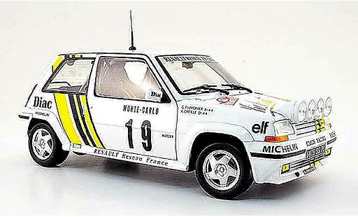 Renault 5 Rallye 1/18 Norev GT Turbo no. 19 diac monte carlo 1989 modellautos