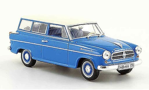 Borgward Isabella break 1/43 Norev Combi blau weiss 1960 modellautos
