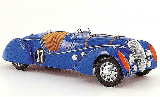 Peugeot 302 Roadster 1/18 Norev Darl'Mat no. 27 24h le mans 1937 modellautos