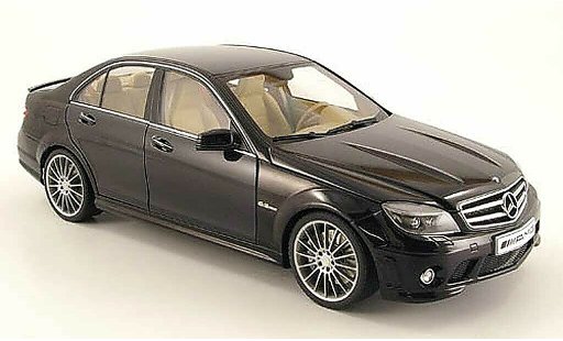 Mercedes Classe C AMG 1/18 Autoart 63 schwarz avec ledersitze 2007 modellautos