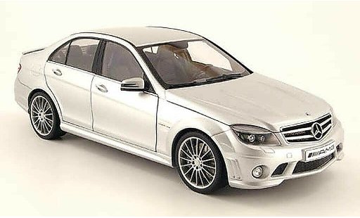 Mercedes Classe C AMG 1/18 Autoart 63 grau avec ledersitze 2007 modellautos