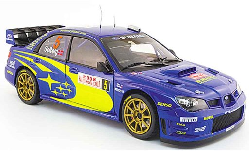 Subaru Impreza WRC 1/18 Autoart no.5 solberg millsrallye monte carlo 2008 modellautos