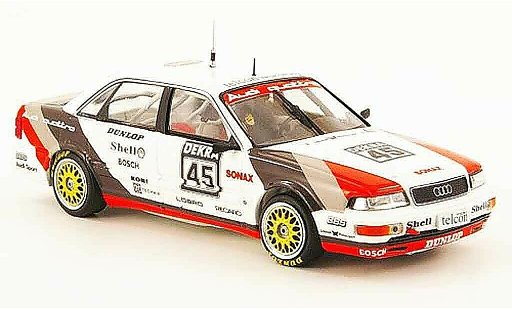 Audi V8 dtm 1/43 Minichamps Quattro No.45 W.Rohrl Hockenheim 1990 modellautos