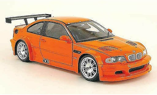 Bmw M3 coupe 1/18 Minichamps GTR E46 street orange 2001 modellautos