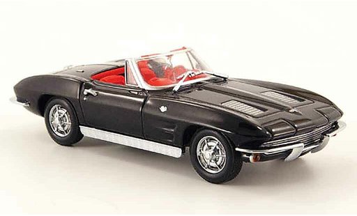 Chevrolet Corvette Convertible 1/43 Minichamps C2 cabrio/cabriolet schwarz 1963 modellautos
