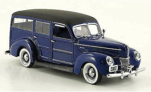 Ford 1940 Woody 1/43 Minichamps V8 De Luxe blau modellautos