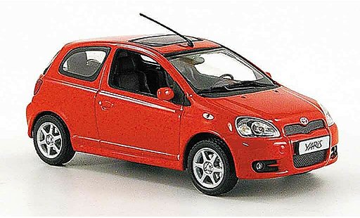 Toyota Yaris TS 1/43 Minichamps rot 2001 modellautos
