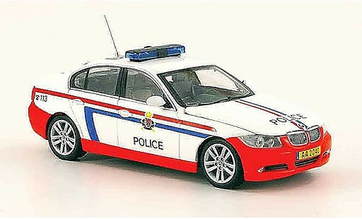 Bmw 330 police 1/43 Minichamps E90 Serie Luxemburg 2005 modellautos