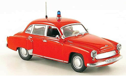 Wartburg 312 Base 1/43 Minichamps A pompier Potsdam 1958 modellautos