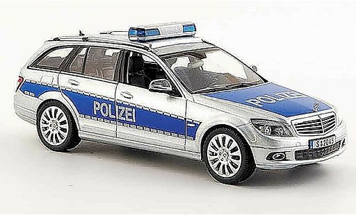 Mercedes Classe C T-Modell 1/43 Schuco T Modell (W 204) police Deutschland 2007 modellautos