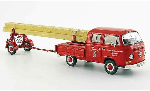 Volkswagen Combi Base 1/43 Schuco t2 a zimmerei kuchenbecker doppelkabine avec modellautos