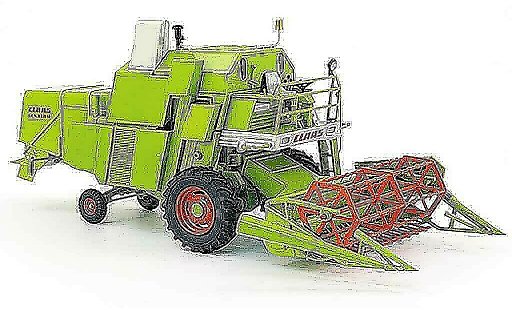 Claas Senator moissonneuse-batteuse 1/43 Schuco Mahdrescher 1966 modellautos