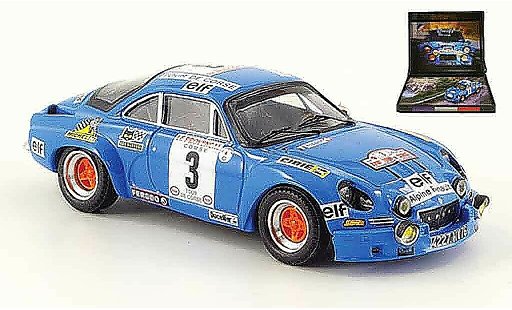 Alpine A110 rallye 1/43 Trofeu no.3 gitanes korsika 1974 modellautos