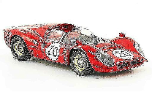 Ferrari 330 P4 1/43 Hot Wheels Elite no.20 24h le mans 1967 modellautos