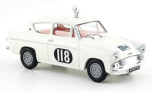 Ford Anglia 105E 1/43 Vanguards 105 E No.118 Damencup Rallye England 1959 modellautos