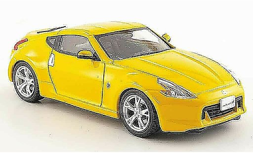 Nissan 370Z Base 1/43 Ebbro Fairlady Z gelb 2008 modellautos