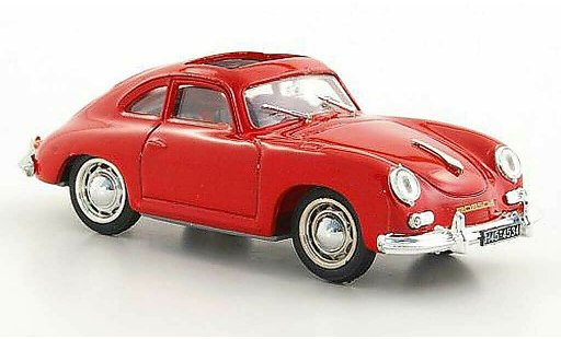 Porsche 356 1952 1/43 Brumm Coupe grau geoffnetes Schiebedach modellautos