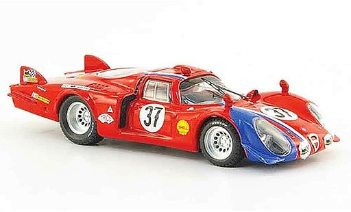Alfa Romeo 33.2 coupe 1/43 Best 1968 c no.37 pilette slotemakers 24h le mans modellautos