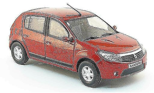 Dacia Sandero Berline 1/43 Eligor rot 2008 modellautos