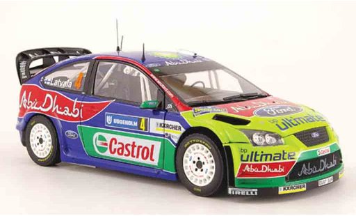 Ford Focus RS WRC 1/18 Sun Star no.4 bp/abu dhabi rallye schweden 2008 modellautos