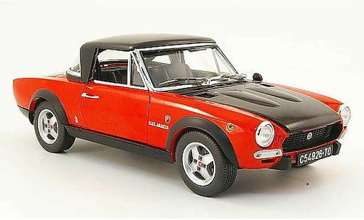 Fiat 124 Sport Spider 1/18 Sun Star csa rot/mattschwarz 1972 modellautos