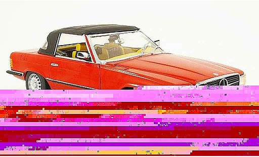 Mercedes 350 Base 1/18 Sun Star (r 107) rot geschlossen 1977 modellautos