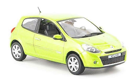 Renault Clio Base 1/43 Norev gr&Atilde;&frac14;n 2009 modellautos