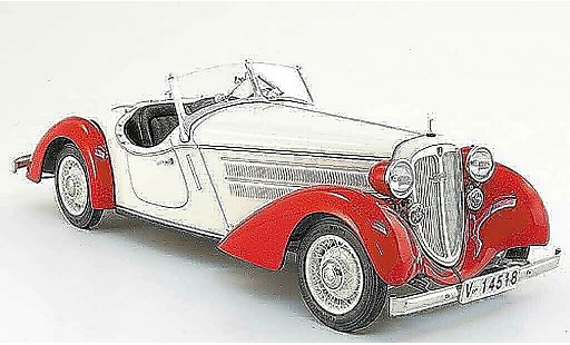 Audi 225 roadster 1/18 CMC front rot/weiss 1935 modellautos