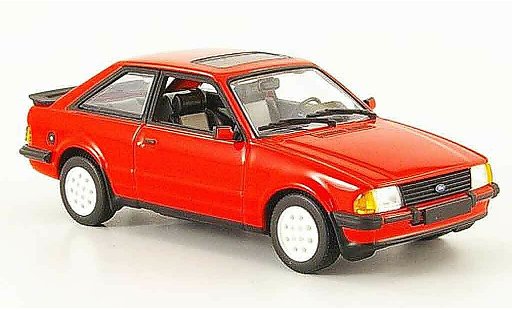 Ford Escort XR3 1/43 Minichamps i rot 1982 MK3 modellautos