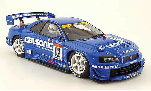 Nissan Skyline R34 1/18 Autoart JGTC gt-r no.12 calsonic k.hoshino 2002 modellautos