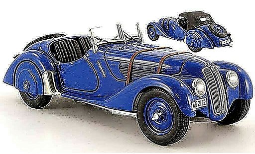 Bmw 328 roadster 1/18 Autoart 1938 blau modellautos
