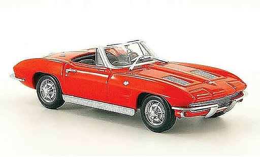 Chevrolet Corvette Convertible 1/43 Minichamps C2 Cabrio rot MCW 1963 modellautos