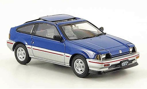 Honda CR-X Ballade 1/43 Ebbro 1.5i blau grau metallisee 1983 modellautos