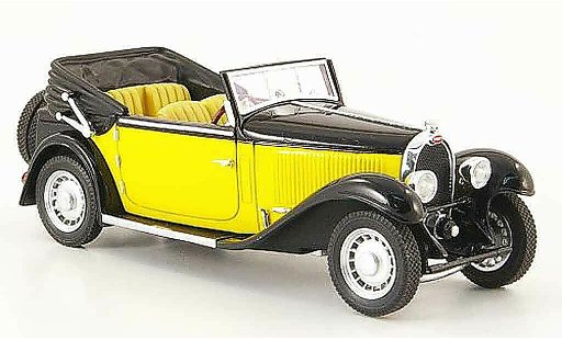 Bugatti Type 59 cabriolet 1/43 Luxcar gelb schwarz 1934 modellautos