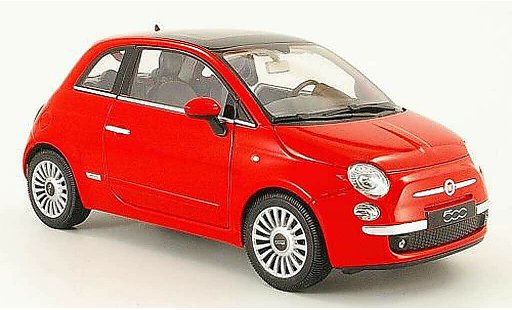 Fiat 500 Base 1/18 Welly rot 2007 modellautos
