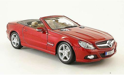Mercedes Classe SL cabriolet 1/18 Maisto 550 rot 2009 modellautos