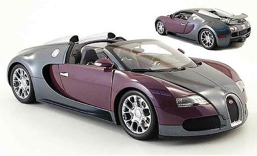 Bugatti Veyron Grand Sport 1/18 Minichamps grau/lila 2009 modellautos