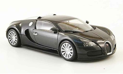 Bugatti Veyron coupe 1/43 Minichamps 16.4 grau schwarz 2009 modellautos
