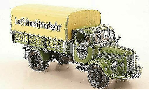 Mercedes L3500 Base 1/43 Minichamps Pritsche/Plane Schenker Luftfrachtverkehr 1950 modellautos