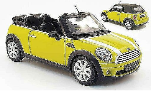 Mini Cabriolet Base 1/18 Kyosho gelb 2009 modellautos