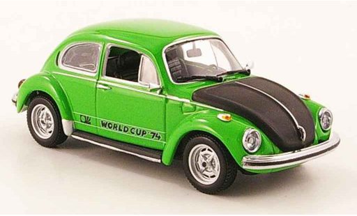 Volkswagen Coccinelle Base 1/43 Minichamps 1303 world cup gr&Atilde;&frac14;n schwarz 1974 modellautos