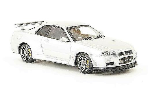 Nissan Skyline R34 1/43 Ebbro GT R V Spec II grau metallisee 2001 02 modellautos