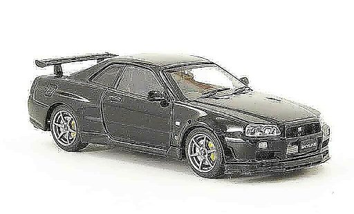 Nissan Skyline R34 1/43 Ebbro GT R V Spec II schwarz 2001 02 modellautos