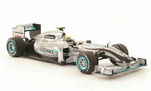 Mercedes F1 2010 1/43 Minichamps GP MGP W01 No.4 Petronas N.Rosberg GP Malaysia modellautos