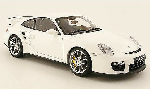 Porsche 911 GT2 1/18 Autoart blanc mat modellautos