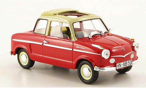 NSU Prinz Prinz I 1/43 Norev rot beige avec geoffnetem Faltdach 1958 modellautos