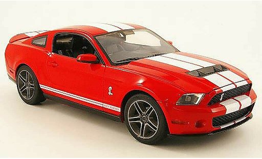 Shelby GT 500 2010 1/18 Greenlight rot avec weiss bandes modellautos