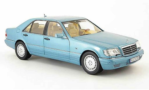Mercedes Classe S 500 1/18 Norev (w140) blau metallisee 1997 modellautos