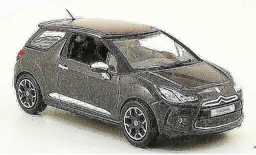 DS Automobiles DS3 Berline 1/43 Norev grau rot 2010 modellautos